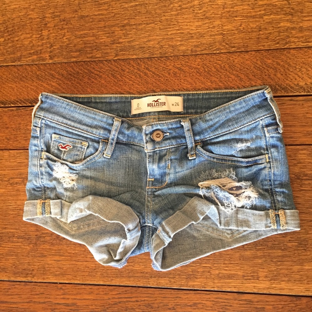 Cuffed Hollister Jean Shorts